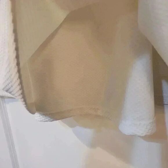 BANANA REPUBLIC WOMEN'S WINTER WHITE POLY/SPANDEX WAFFLE KNIT A-LINE SKIRT EUC - Picture 6 of 10